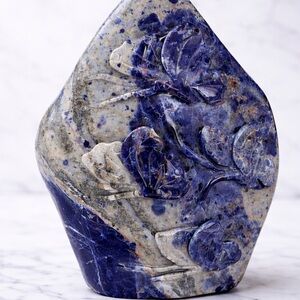 Sodalite Carved Display Piece – Deep Blue Matrix – 2 lb 12 oz Statement Crystal